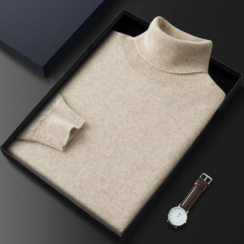 Men's High Casual Knitted Cashmere Sweater