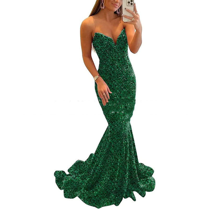 Le-Eva Sequin Evening Dresses For Women Formal Long Prom Party Gowns