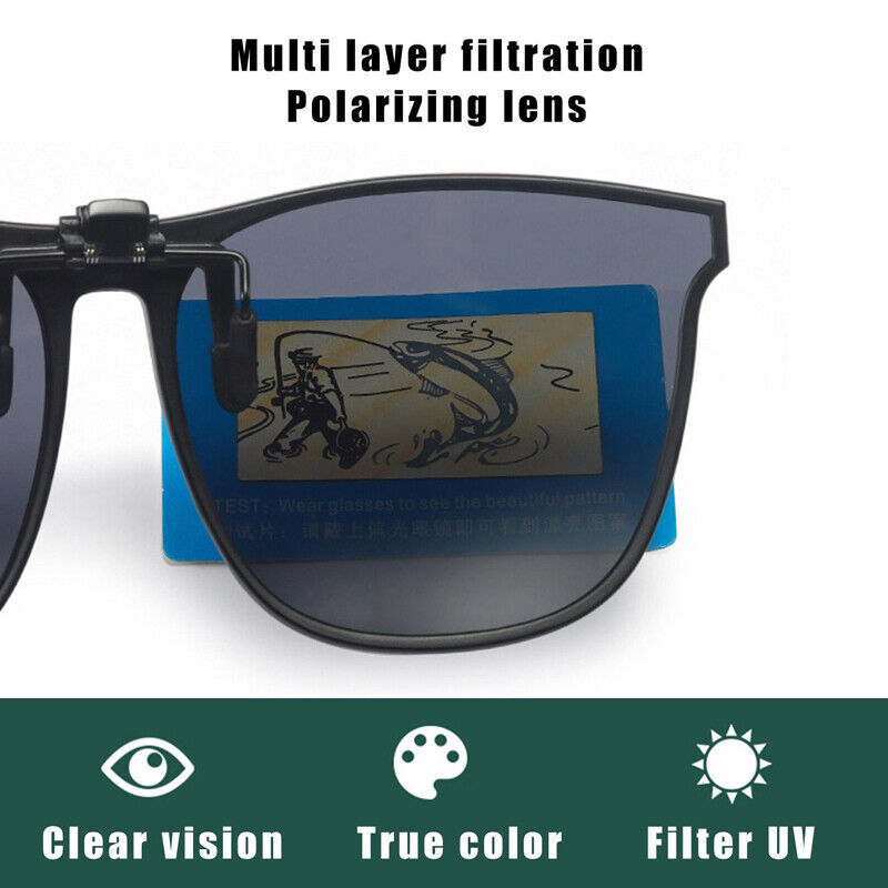 Clip On Sunglasse Over Flip Up Glasses Polarized Photochromic Sunglasses