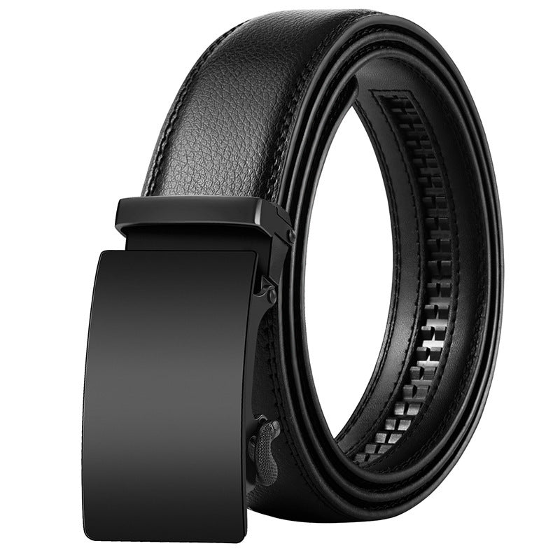 Men's Leather Belt Automatic Buckle