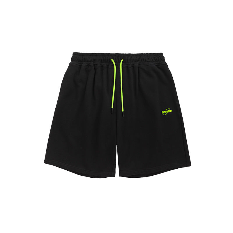Neon drawstring stretch shorts