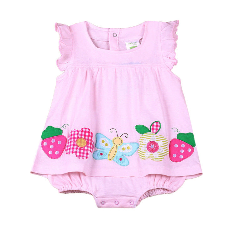 Girls Dress Summer Summer Summer Baby Princess Dress Skirt Skirt Conjoined 0-1 Years Old Female Baby Summer