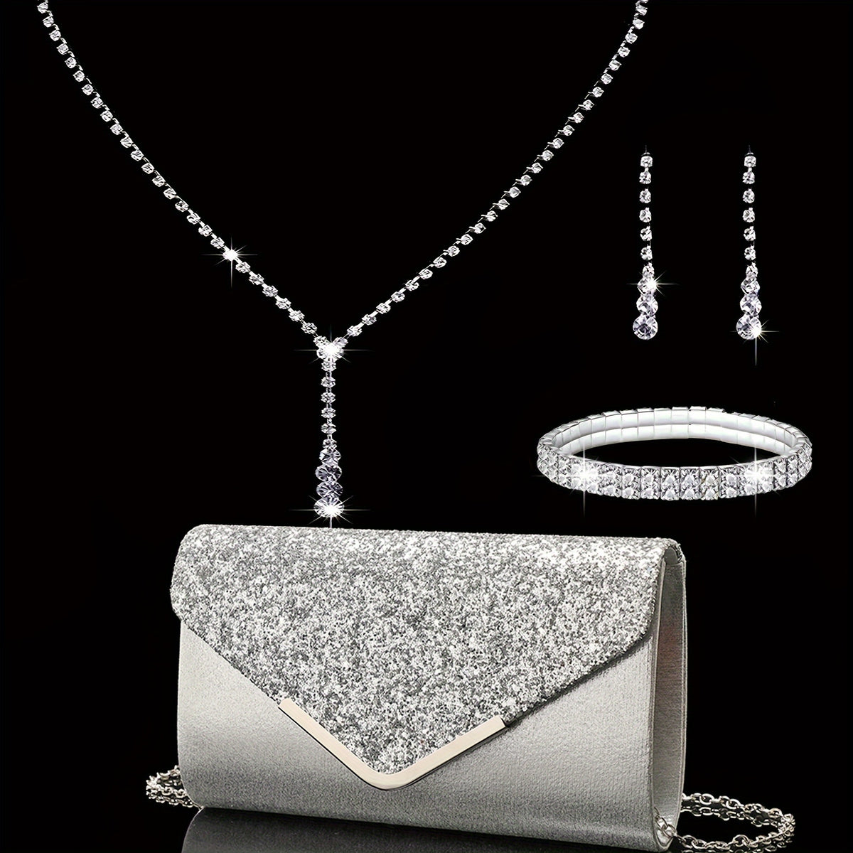 Elegant Set - Necklace Earrings Bracelet set to beautify your self
