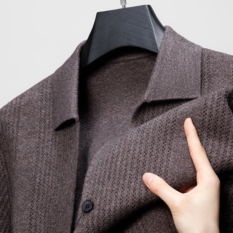 Knitted Cardigan for Young Men Sweater