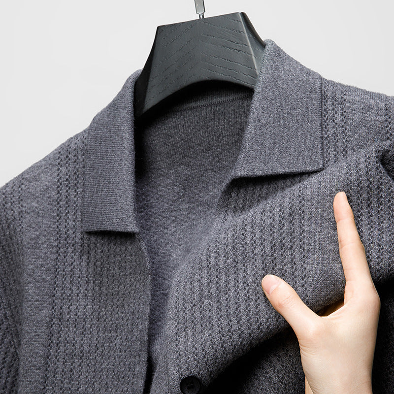 Knitted Cardigan for Young Men Sweater