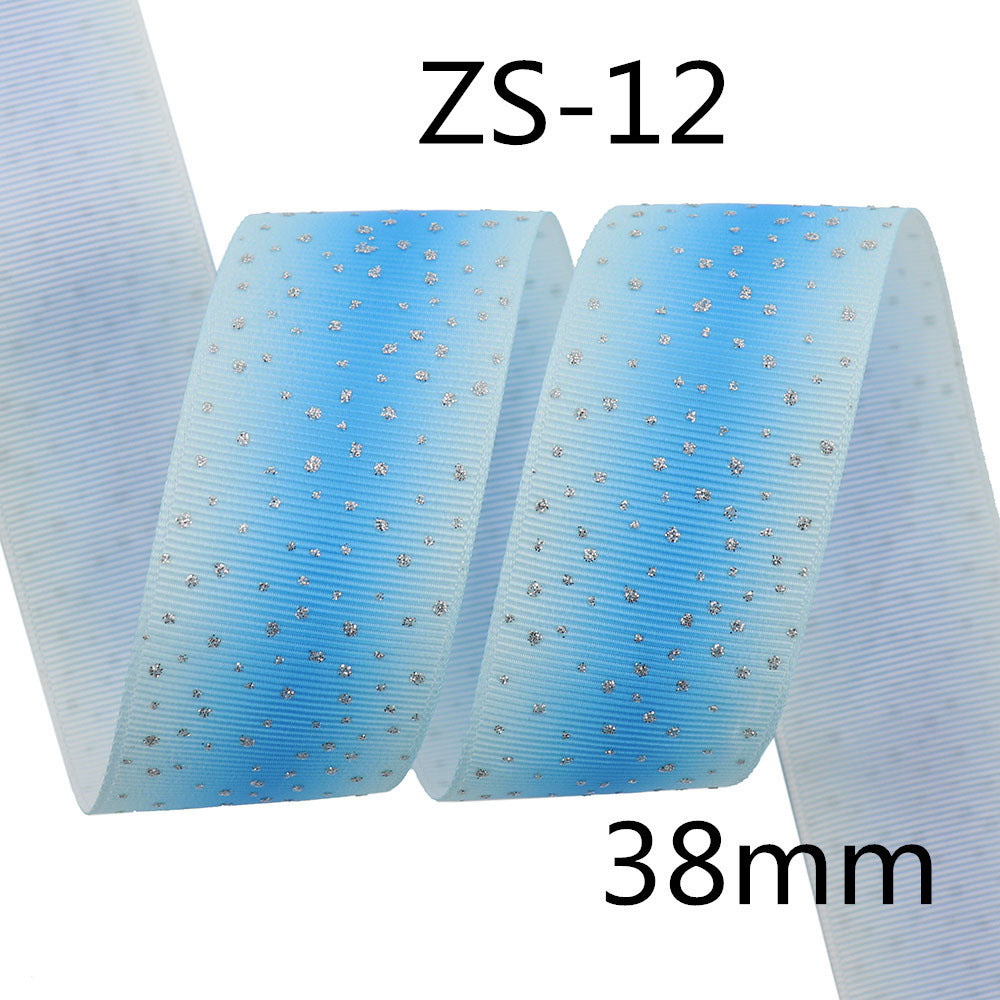 Ribbon 38mm Hot Laser Silver Original Pattern Ribbon