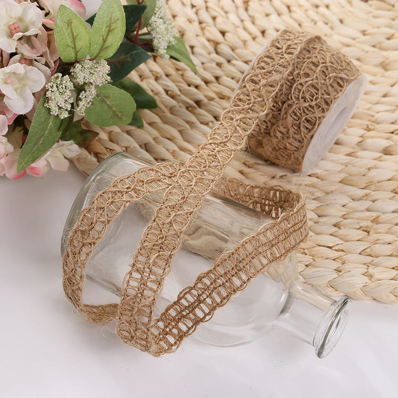 Handmade DIY Wedding Christmas Green Leaf Twine Decoration Multi-style Roll Lace Ribbon