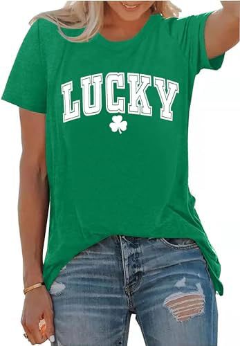 Patricks Day Shirts For Women Irish Shamrock Tshirts Gra