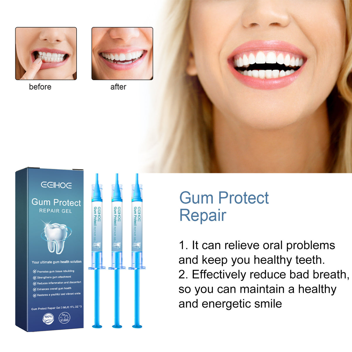 EELHOE Gum Repair Series Cleaning