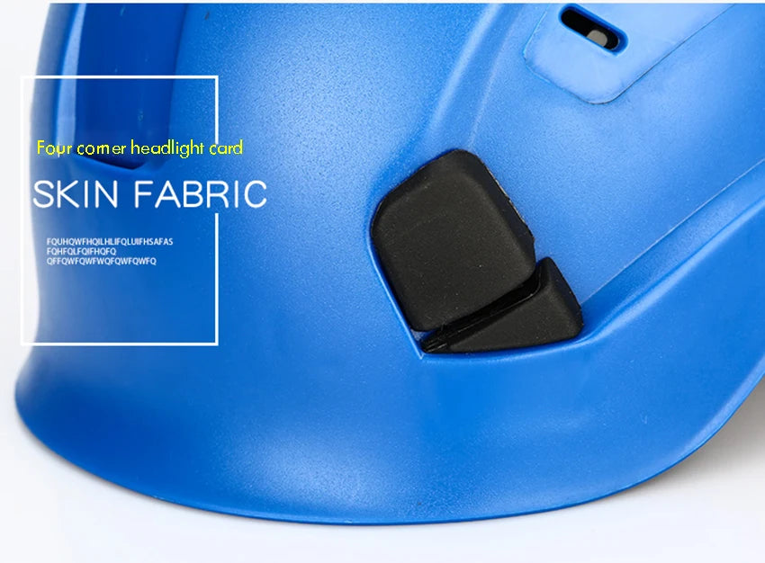 Safety Hard Hat - Adjustable ABS Climbing Helmet - 6-Point Suspension, Protective Helmet for Riding, Climbing and Construction