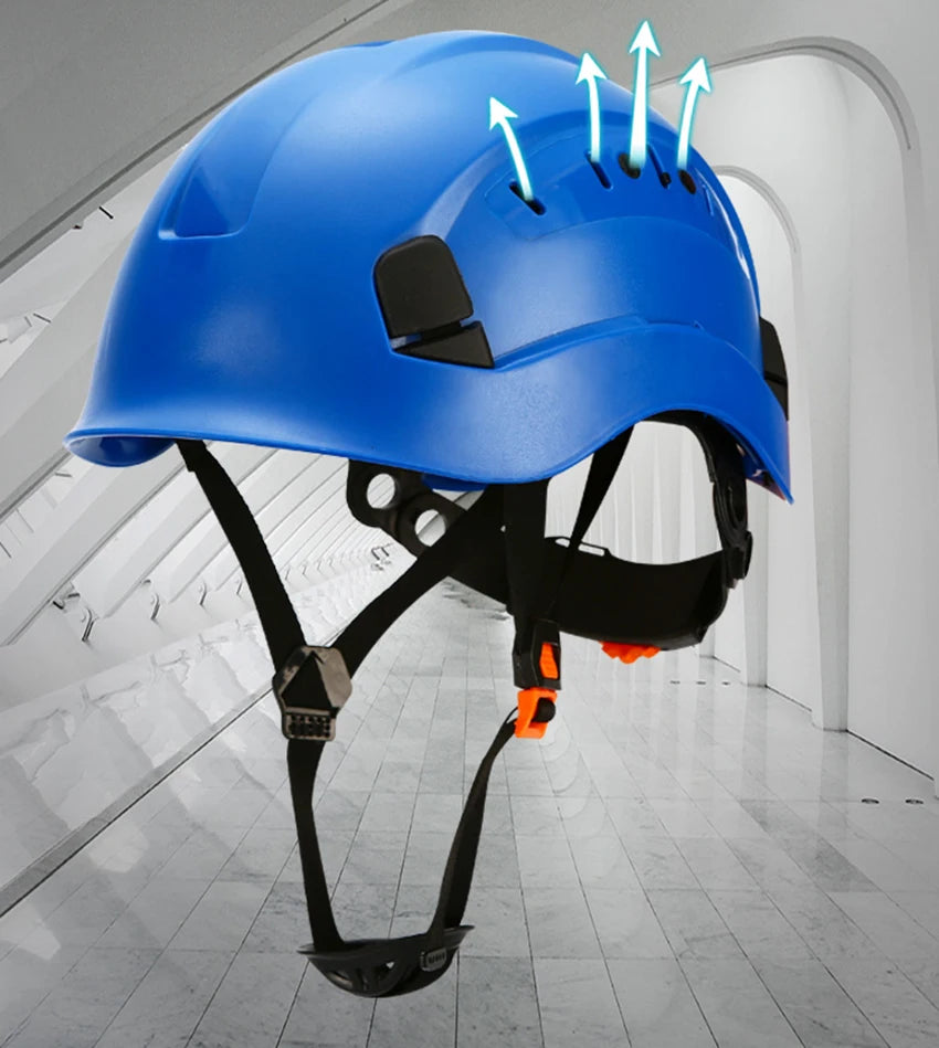 Safety Hard Hat - Adjustable ABS Climbing Helmet - 6-Point Suspension, Protective Helmet for Riding, Climbing and Construction