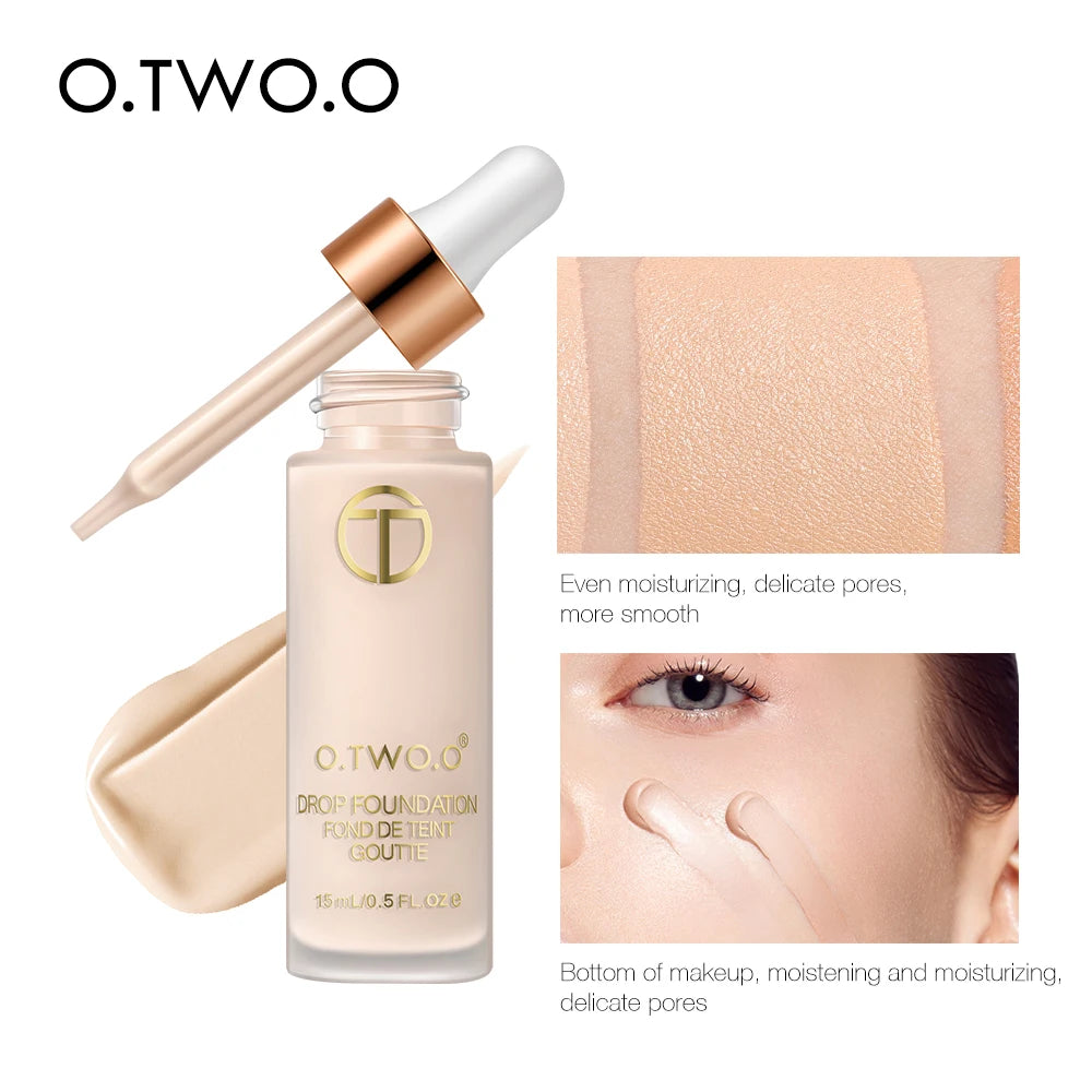 Liquid Foundation Oil Free Makeup Base Waterproof Full Coverage Concealer Lasting Liquid Face BB Cream Cosmetic