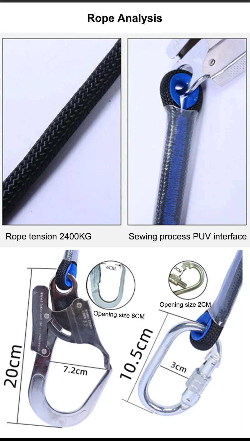 Three-Point Half Body Work Safety Harness Outdoor Rock Climbing Electrician Construction Wear-resistant Protective Safety Belt