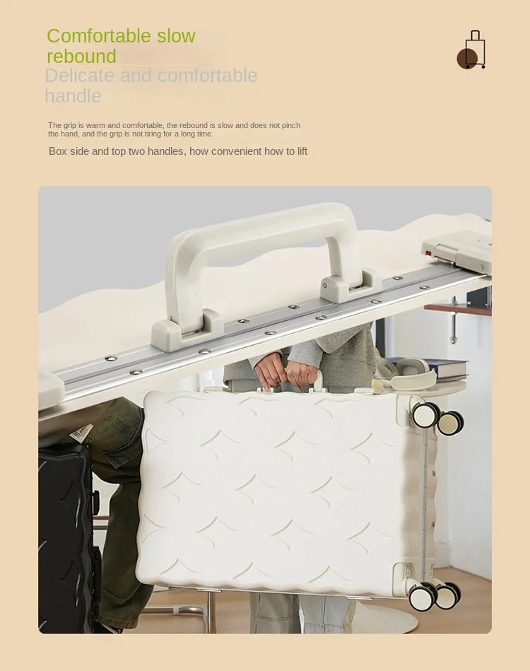 24/26/28 Inch Fashion Suitcase Large capacity Multifunctional Pull Rod Luggage 20 inch Charging Boarding Password Trolley Case