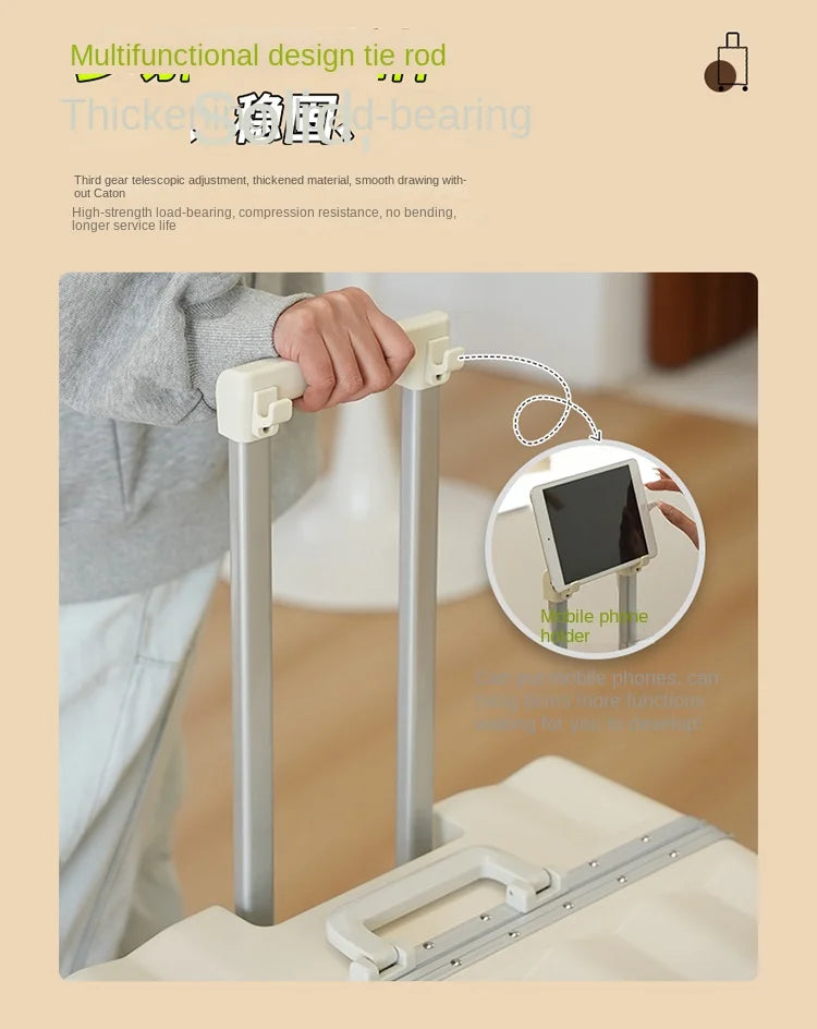 24/26/28 Inch Fashion Suitcase Large capacity Multifunctional Pull Rod Luggage 20 inch Charging Boarding Password Trolley Case