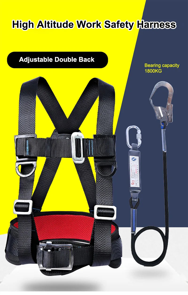 Three-Point Half Body Work Safety Harness Outdoor Rock Climbing Electrician Construction Wear-resistant Protective Safety Belt
