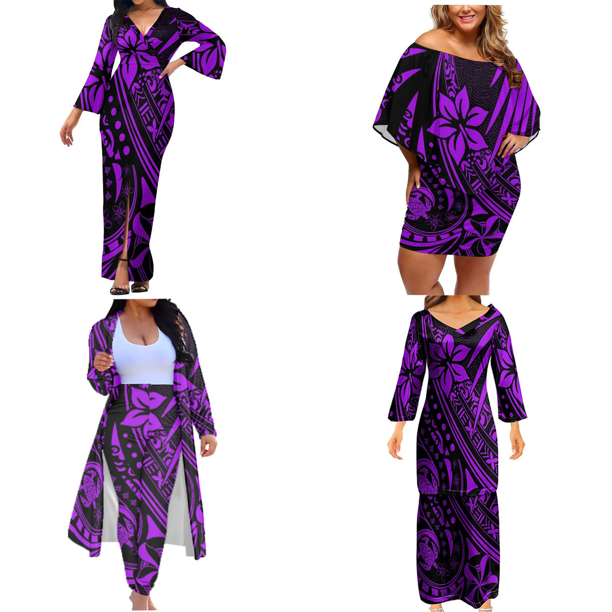 Family Set Evening Dress Tribal design high-quality printed custom dress
