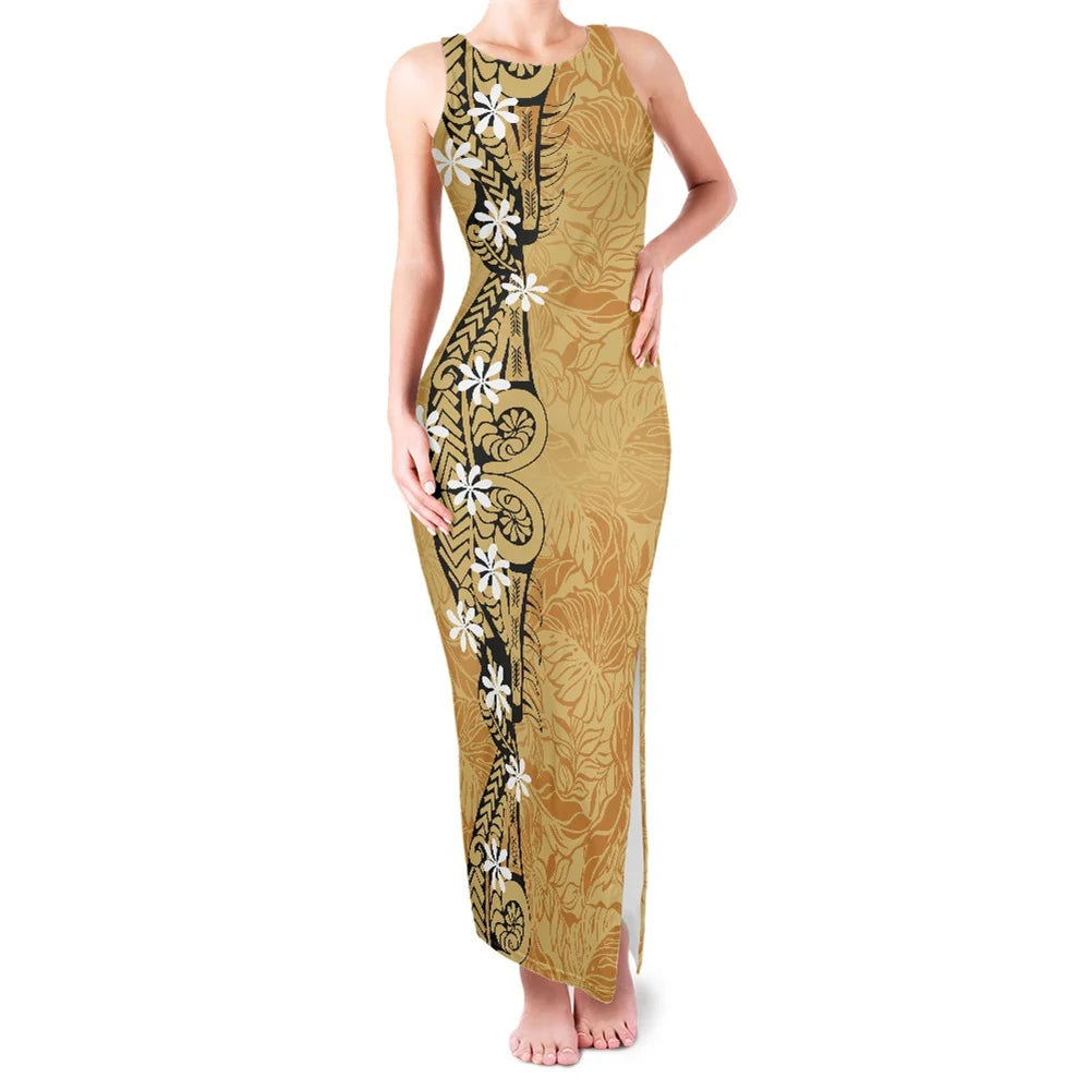 Sleeveless Slit Evening Dresss