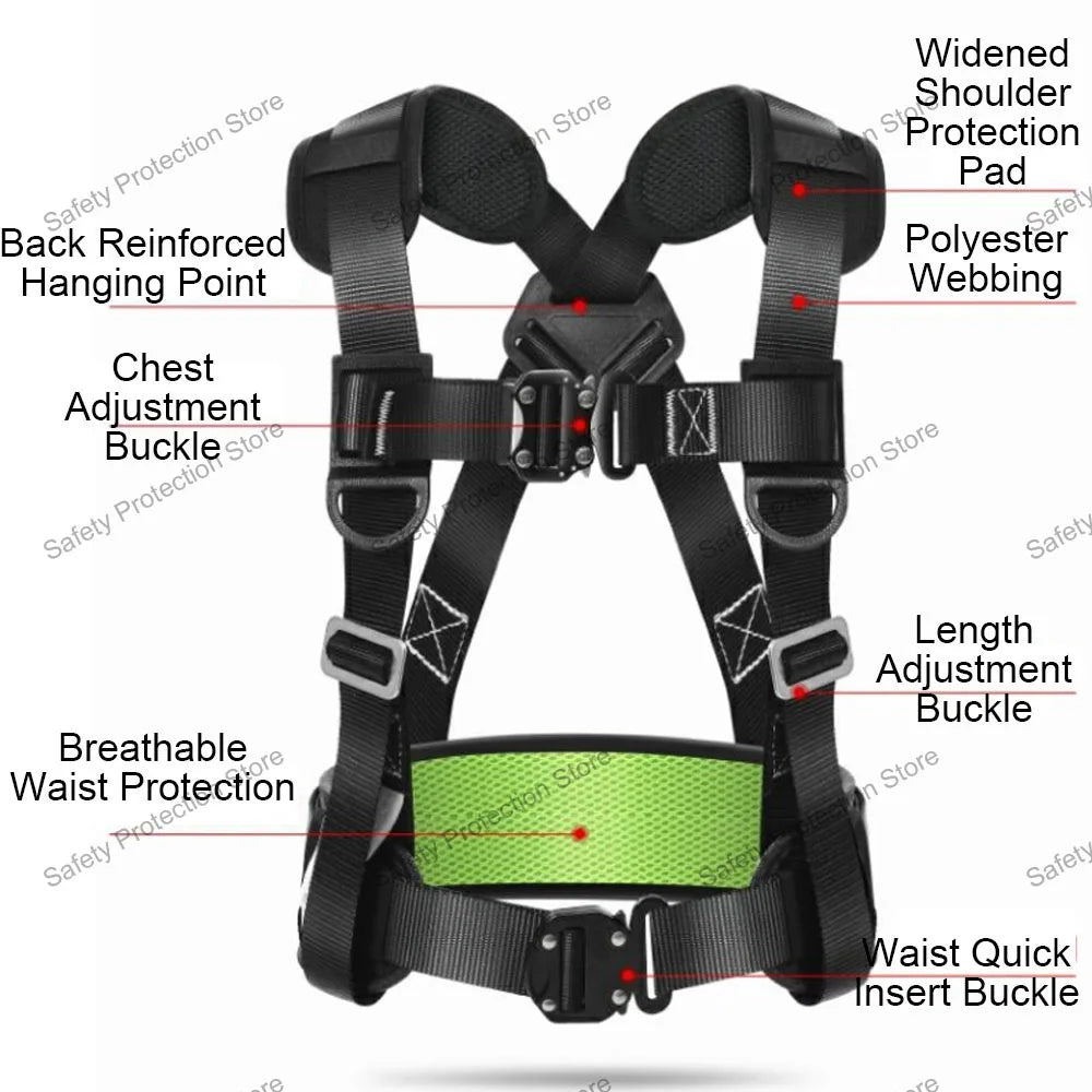 Half Body High Altitude Work Safety Harness Three-point Safety Belt Outdoor Climbing Training Construction Protective Equipment