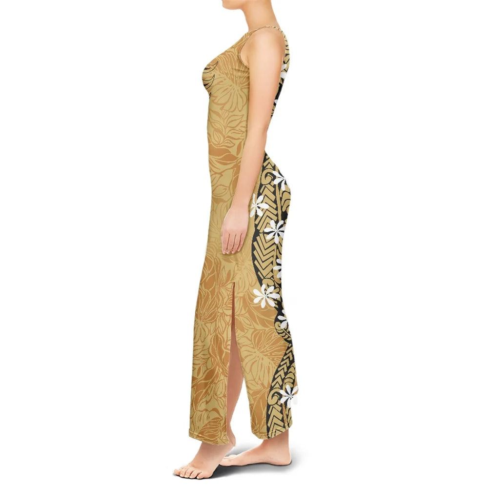 Sleeveless Slit Evening Dresss