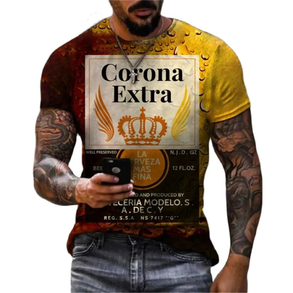 BEER Fashion Wear - English Letter Printed T-shirts