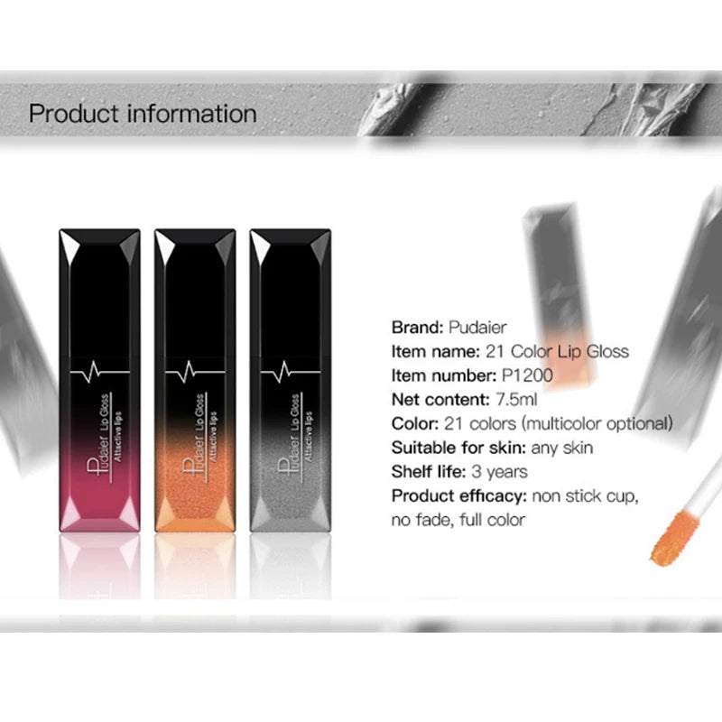 Sexy Matte Long Lasting Lip-gloss Liquid Lipstick Waterproof And Non Stick 21 Colors Lipstick