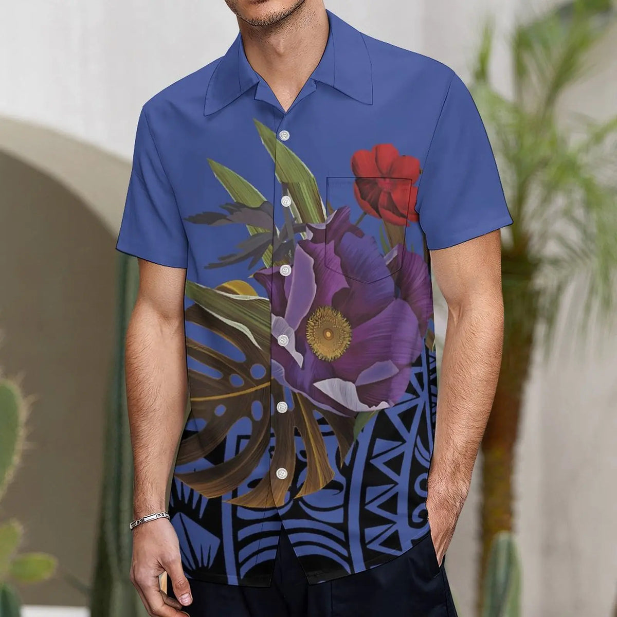 Fishtail Island Dress & Matching Hawaiian Men Shirt