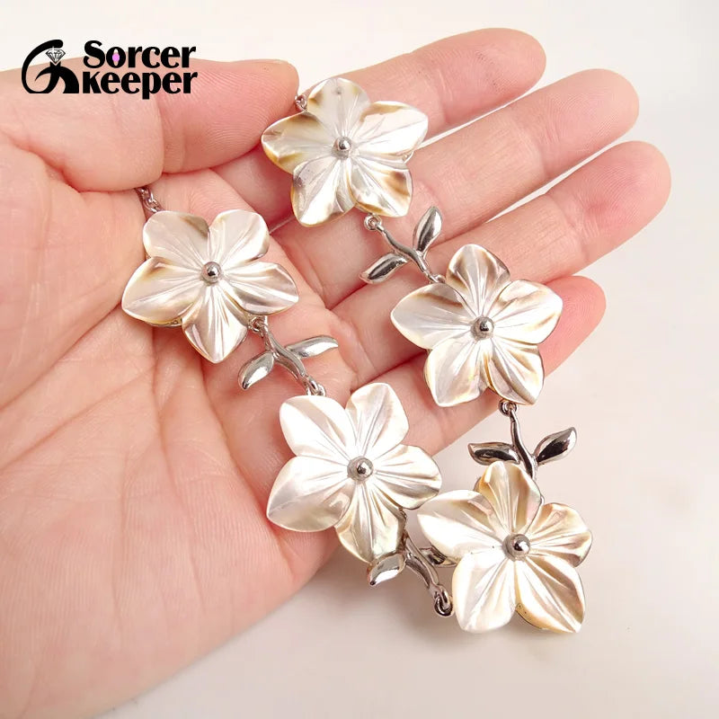 Island Flower Necklace made from SeaShells