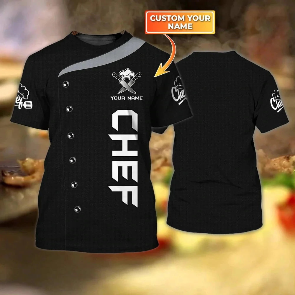 Chef UniformT Shirt For Men Fashion 3D Print Harajuku Oversized Tees Leisure O-neck Women's Short Sleeve Cosplay Costumes Tops