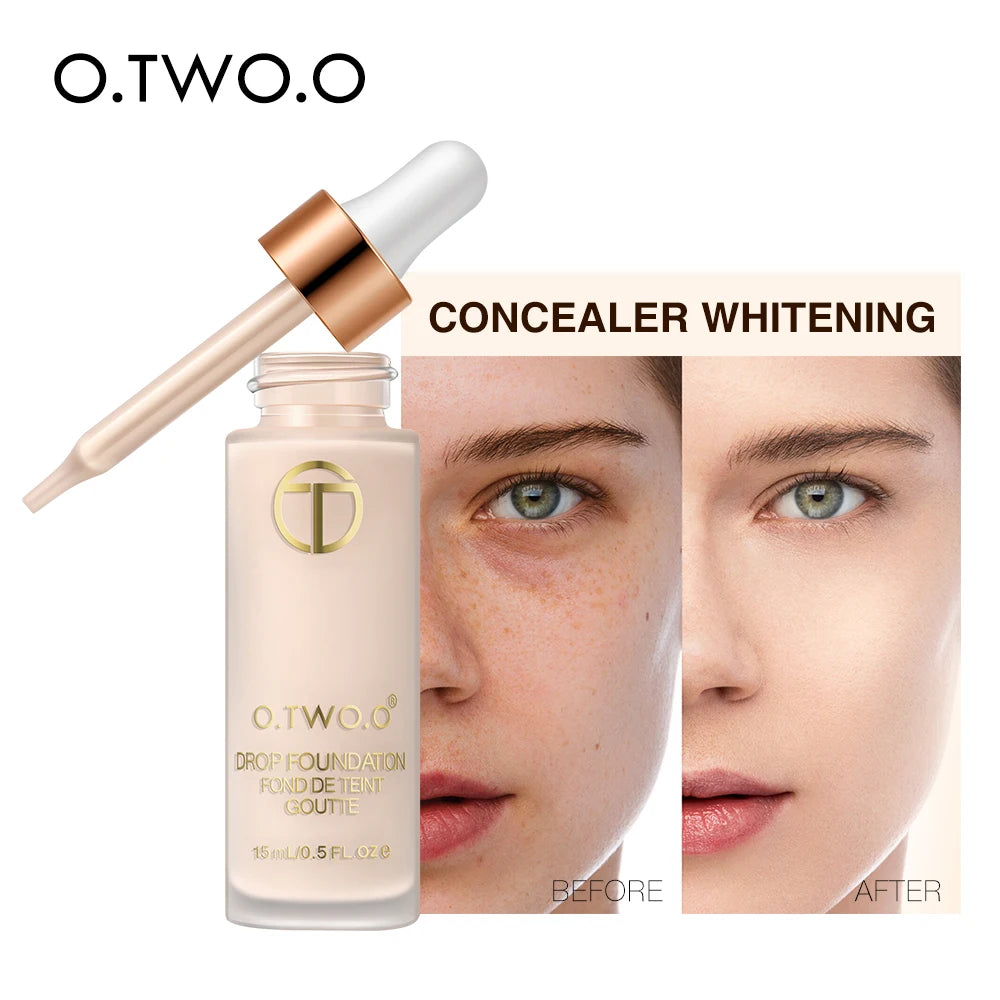 Liquid Foundation Oil Free Makeup Base Waterproof Full Coverage Concealer Lasting Liquid Face BB Cream Cosmetic