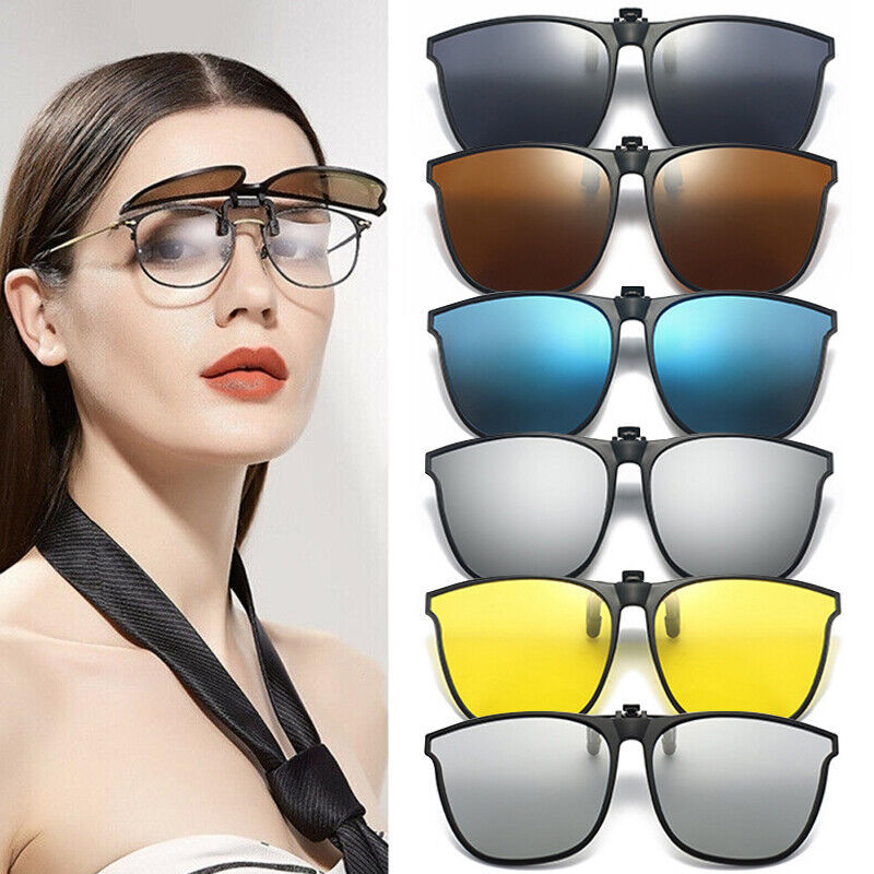 Clip On Sunglasse Over Flip Up Glasses Polarized Photochromic Sunglasses