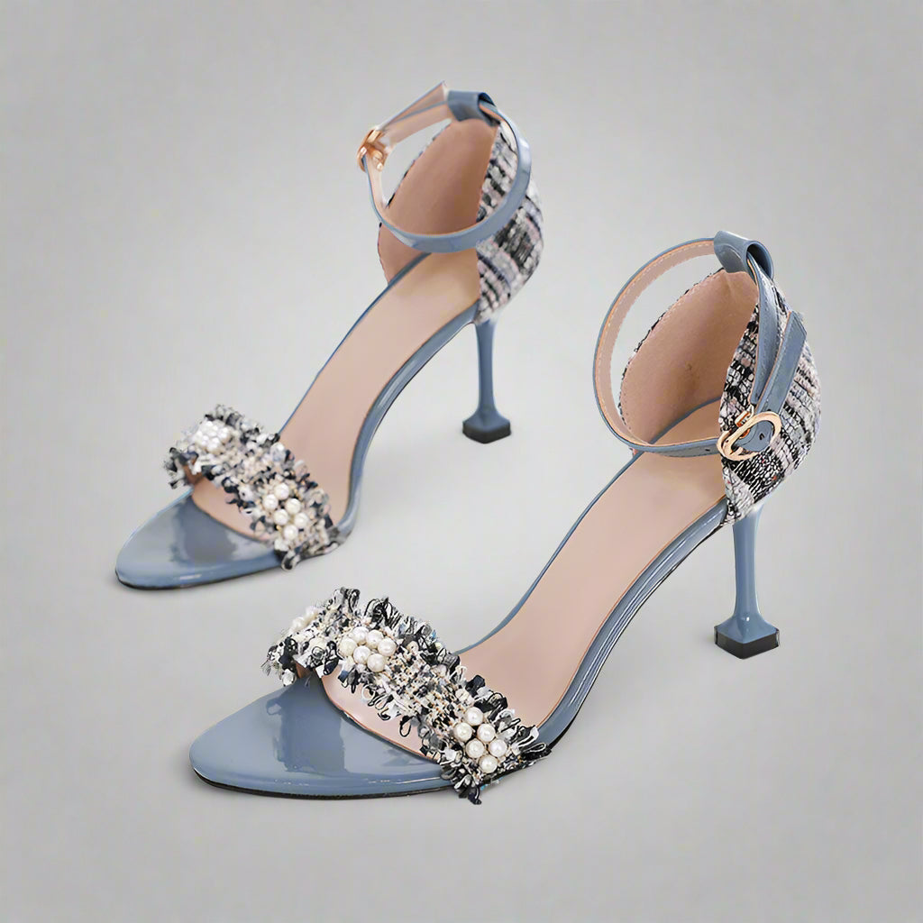 French Pointed Toe Slingback Stiletto Heel High Heels