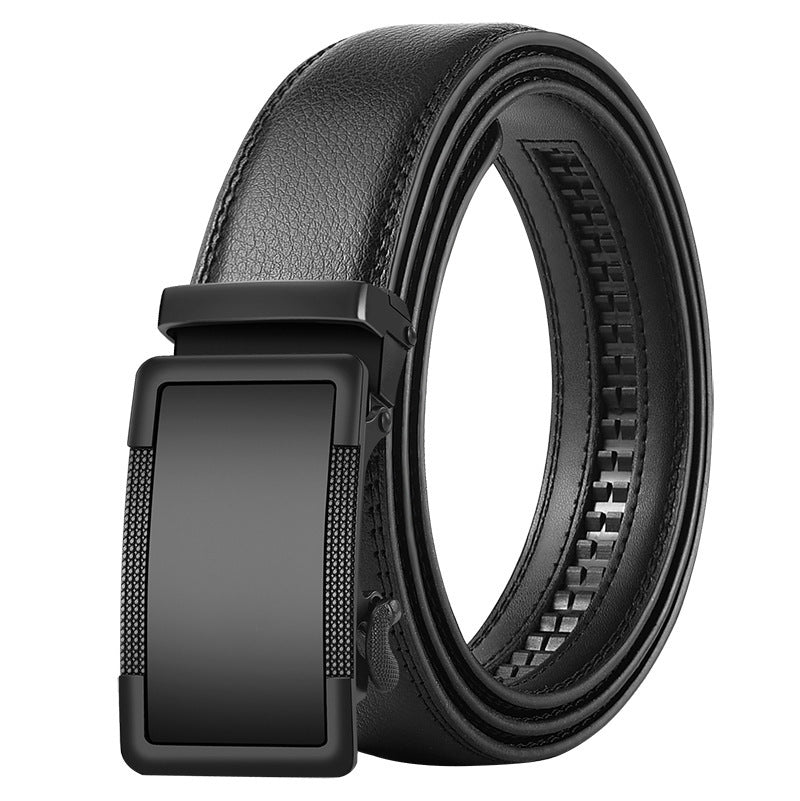 Men's Leather Belt Automatic Buckle