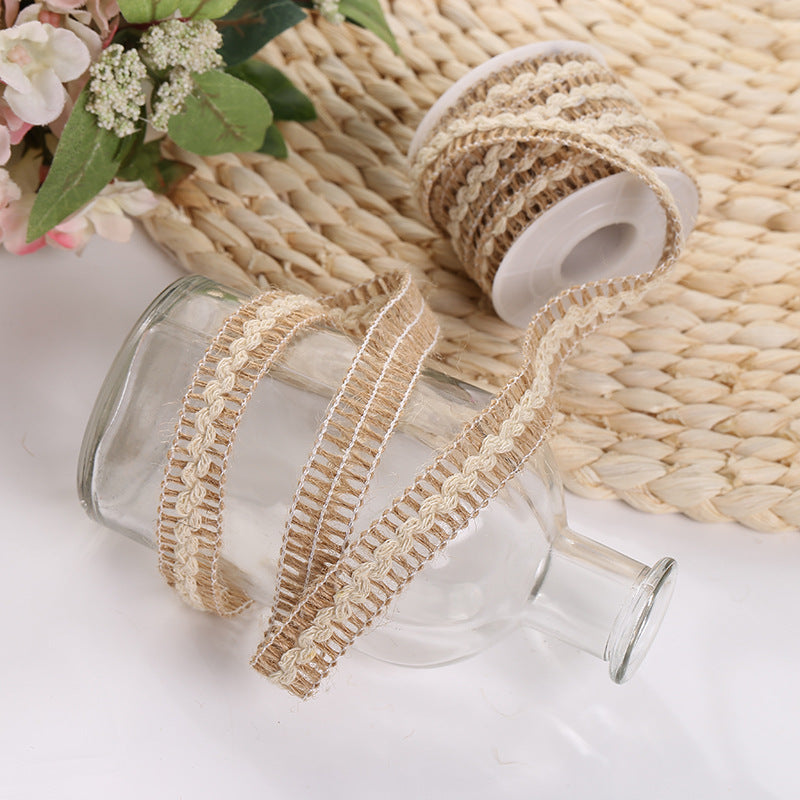Handmade DIY Wedding Christmas Green Leaf Twine Decoration Multi-style Roll Lace Ribbon