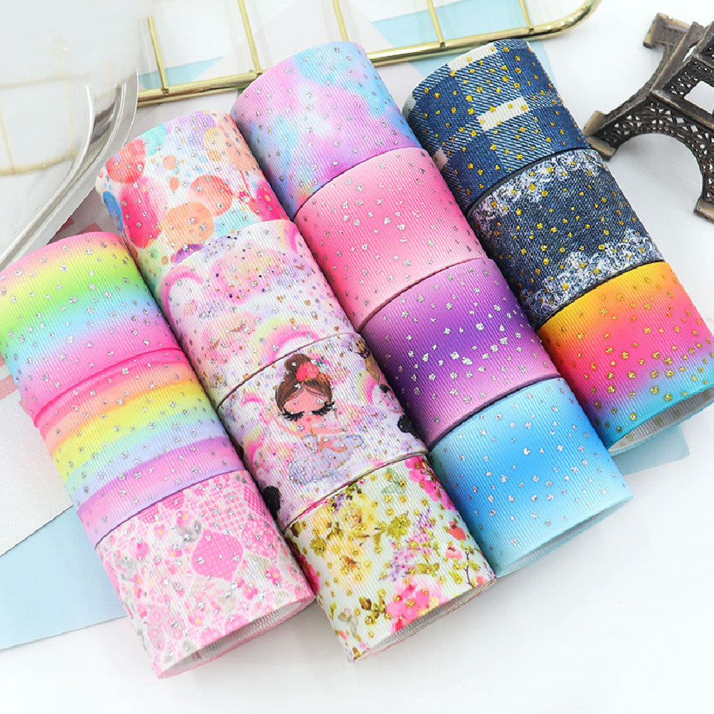 Ribbon 38mm Hot Laser Silver Original Pattern Ribbon