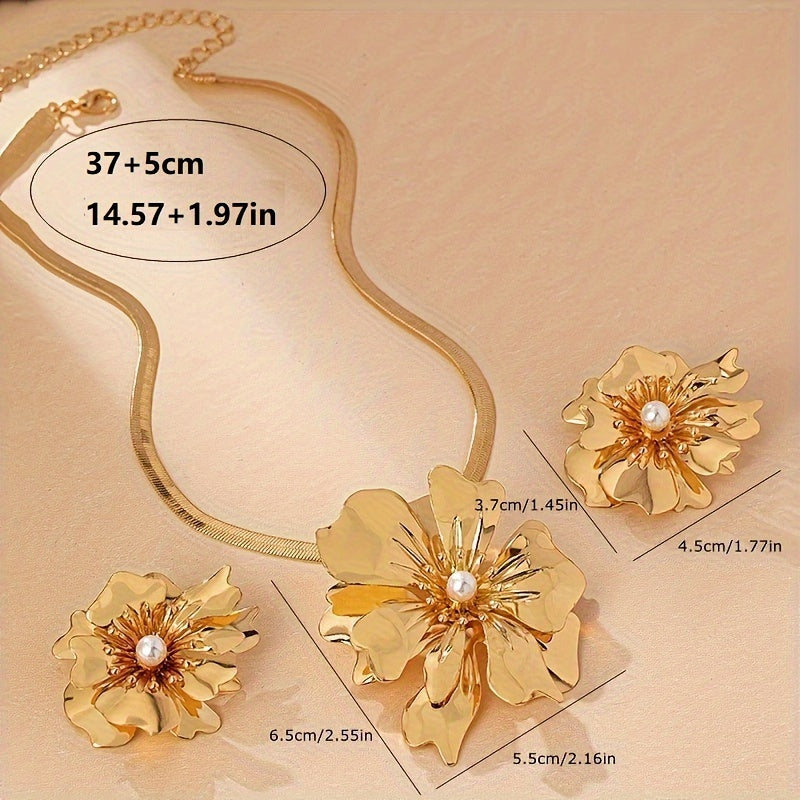 مجموعة مجوهرات FAB-UR Island Flower المكونة من قطعتين