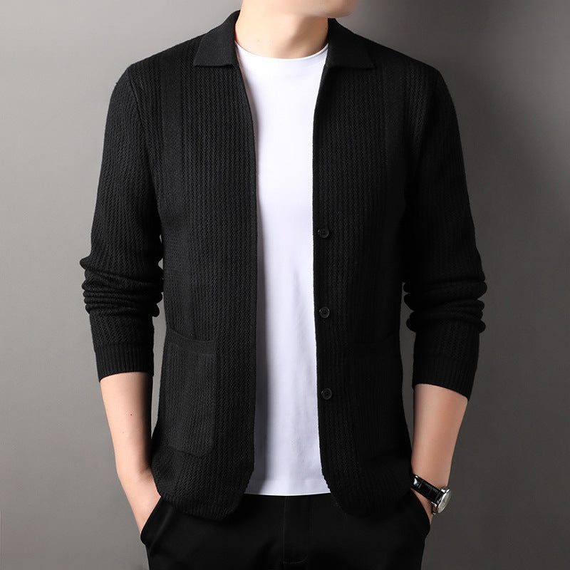 Knitted Cardigan for Young Men Sweater