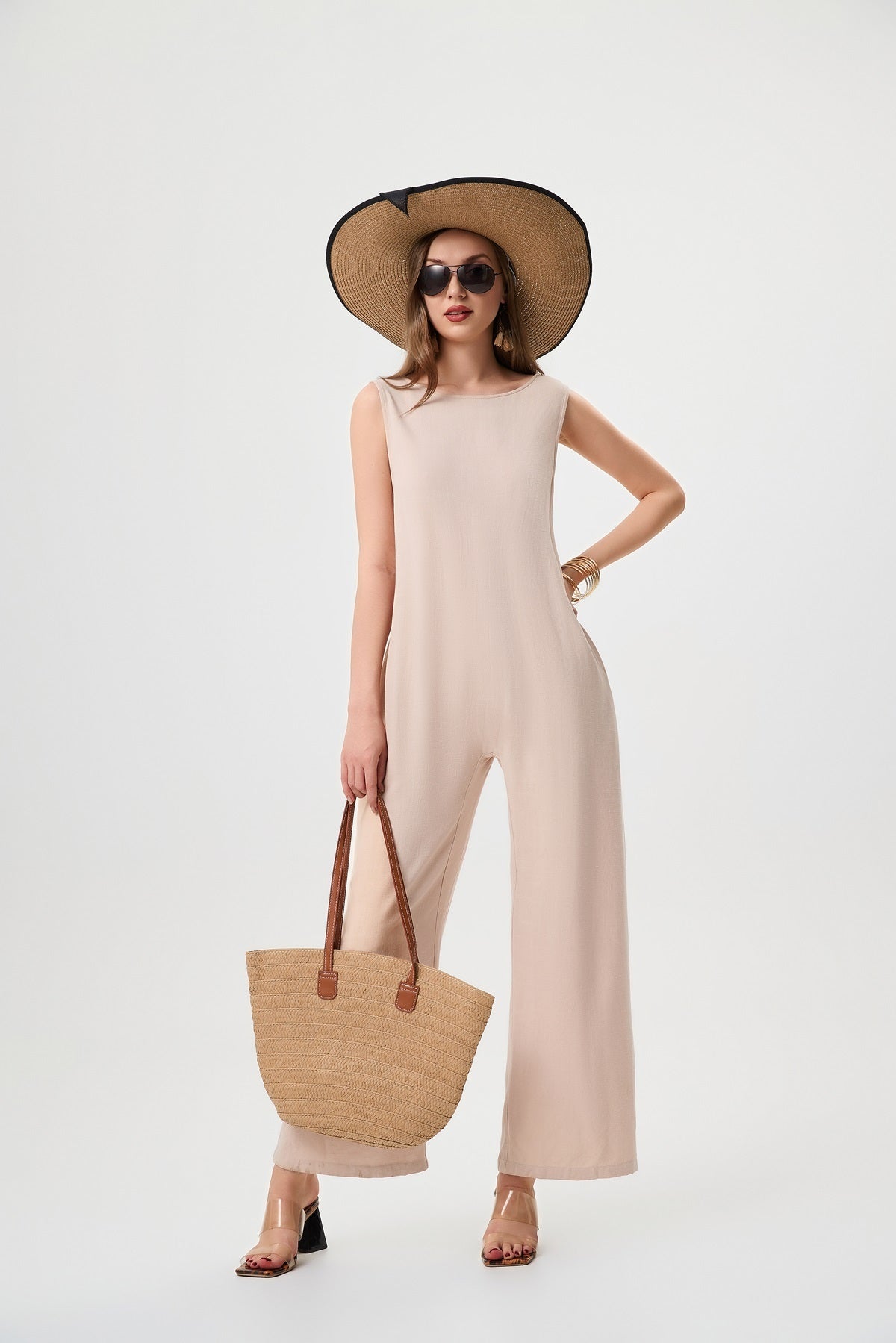 Women Linen Jumpsuit