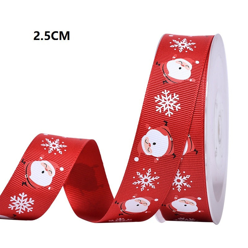 Polyester Christmas Scene Decoration Ribbon