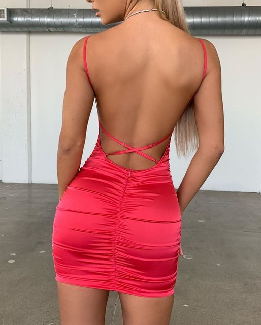 Atelette Lace Up Hip Dress