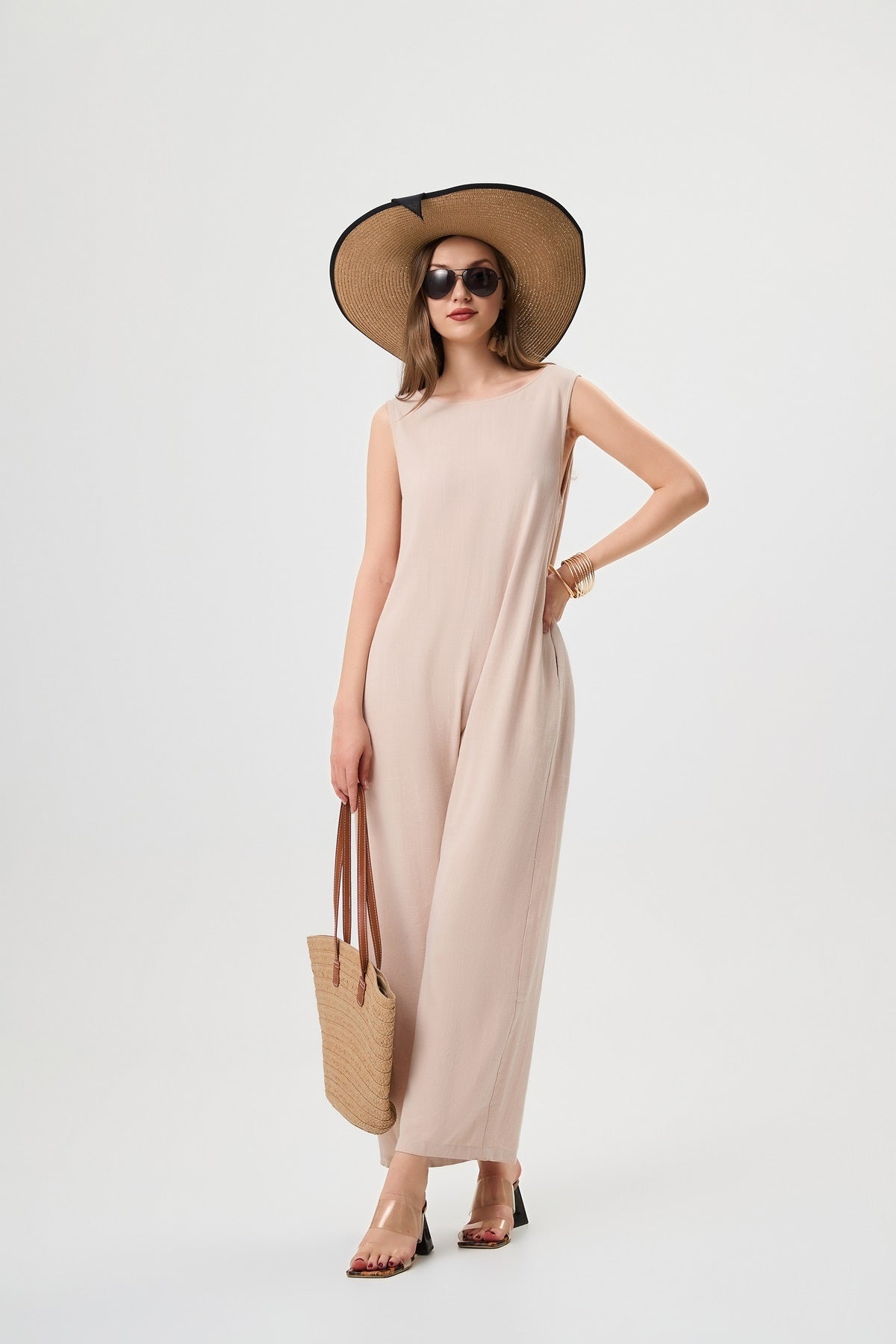 Women Linen Jumpsuit