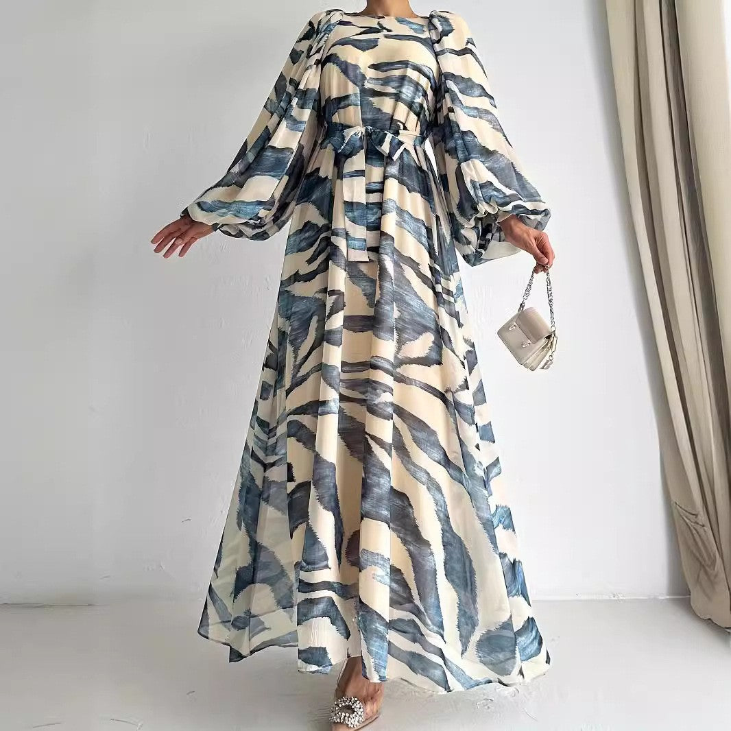 Chiffon Elegant with Belt Dress