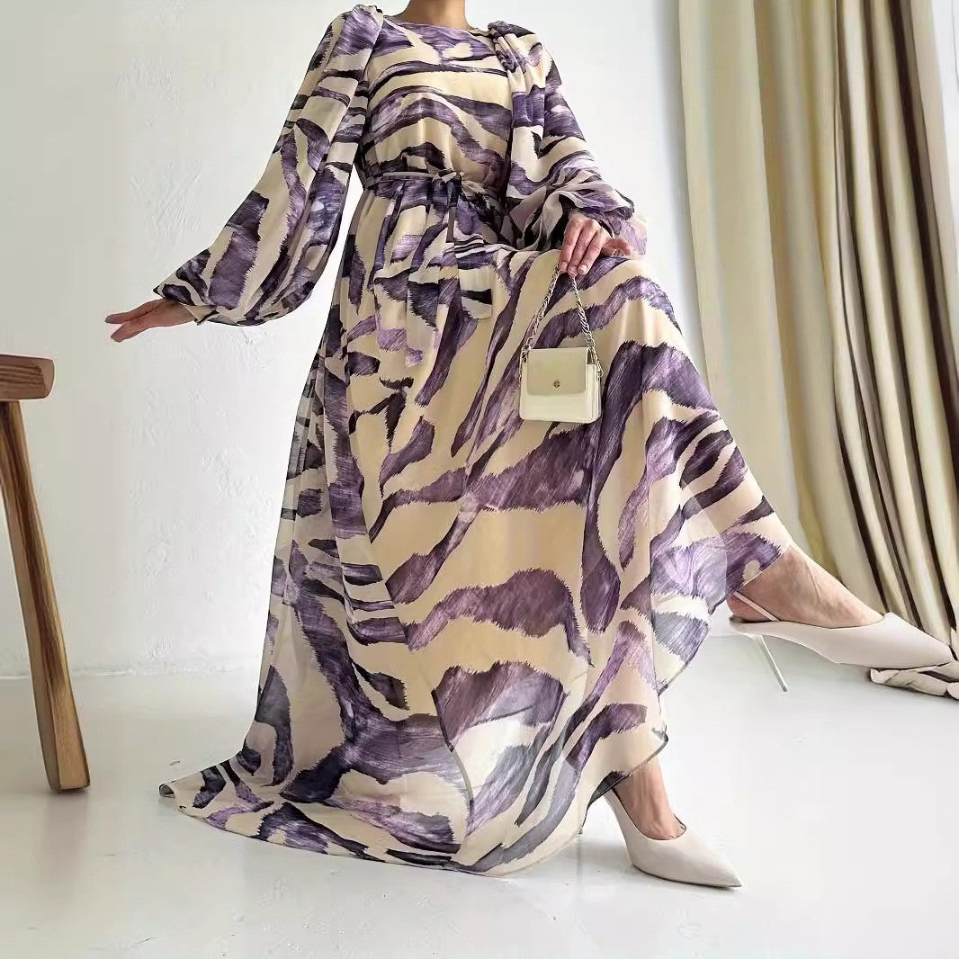 Chiffon Elegant with Belt Dress