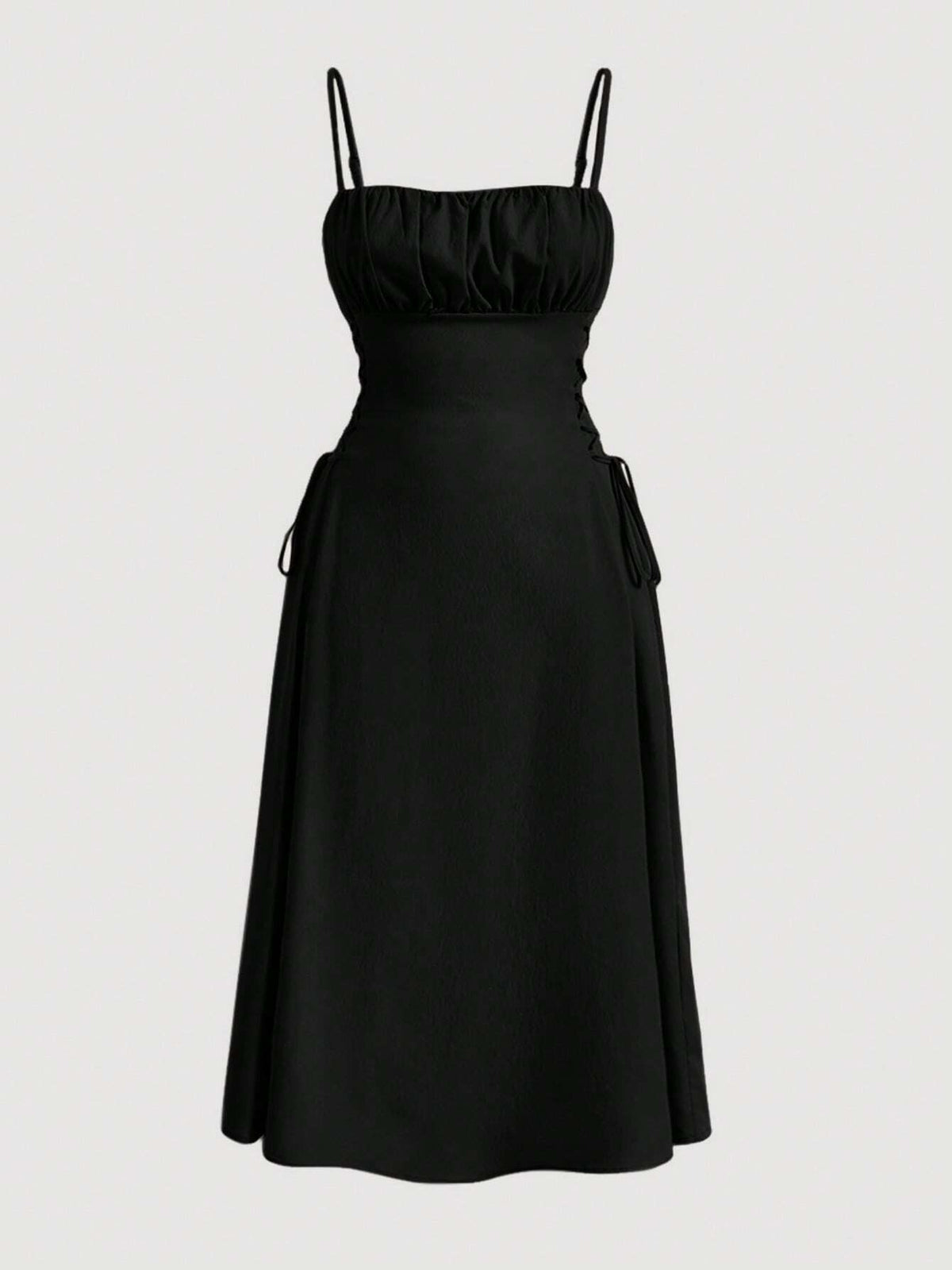 Spaghetti Straps Chest Wrap Waist-tight Long Dress
