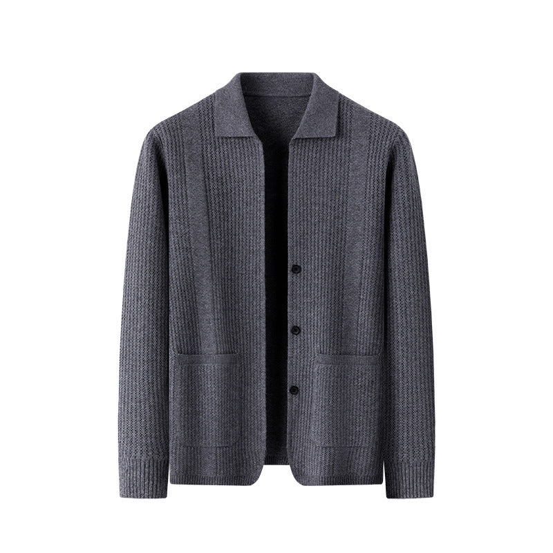 Knitted Cardigan for Young Men Sweater