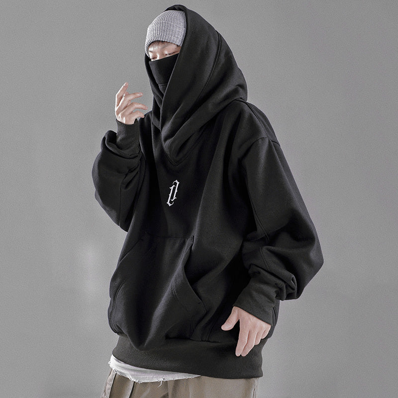 Plus Size Sweaters Menswear Mechanical Style Coat Hooded Fleece-lined