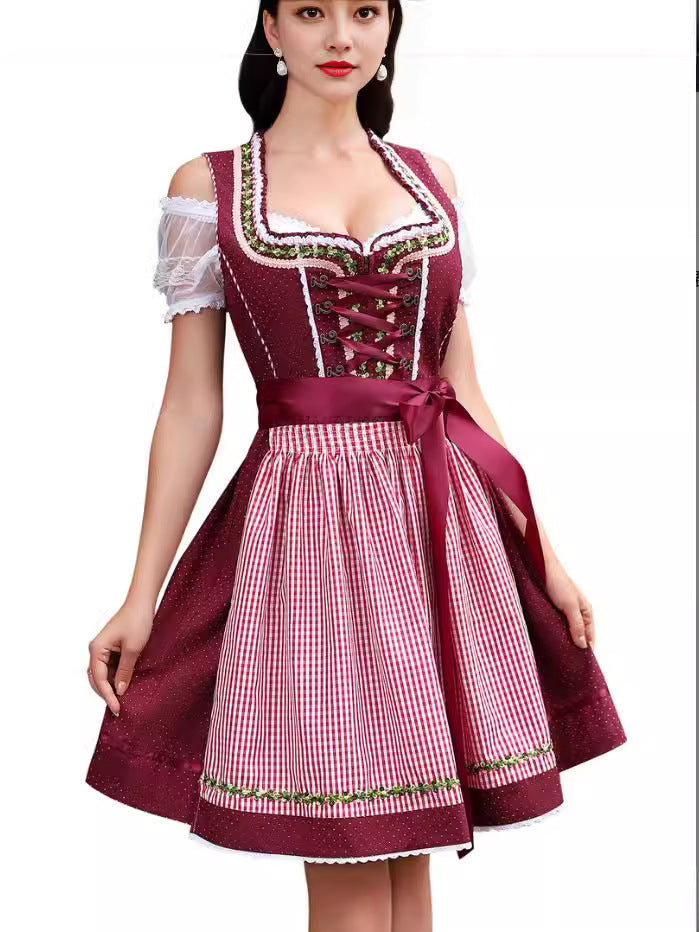 Maid Uniform Barpool Women's Sexy Mini Dress Dirndl