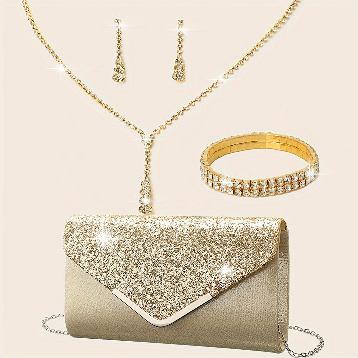 Elegant Set - Necklace Earrings Bracelet set to beautify your self