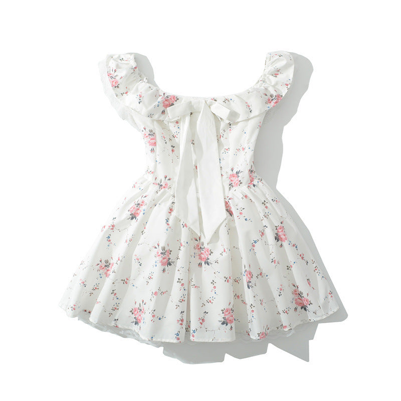 Sexy Pure Desire French Court Bow Collar Short Dress