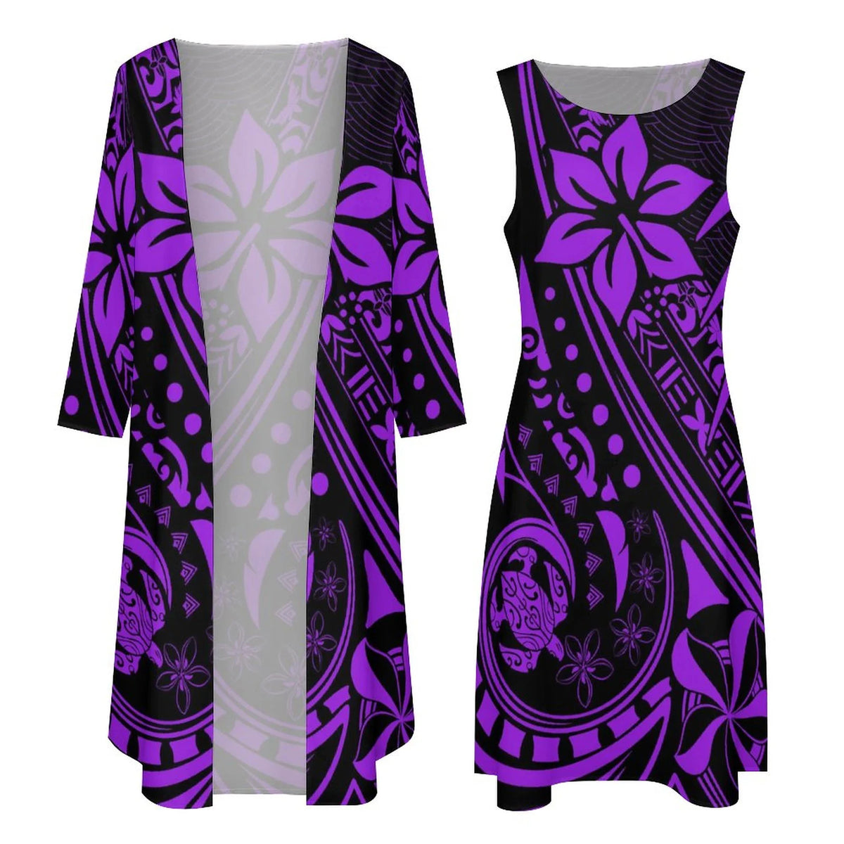 Family Set Evening Dress Tribal design high-quality printed custom dress